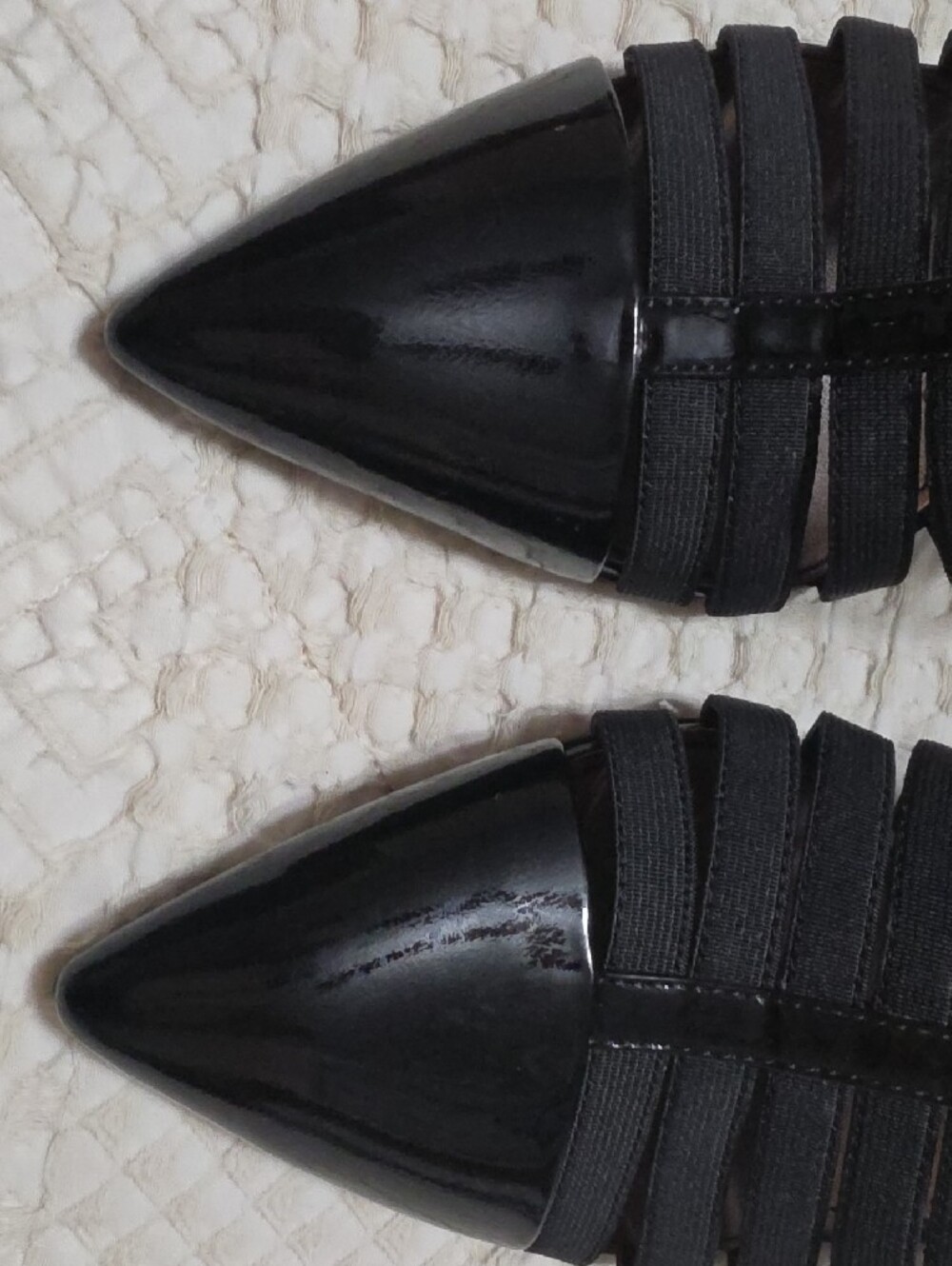 Donald J. Pliner Black Strappy Pointed Toe Slingback Heels - Picture 6 of 6